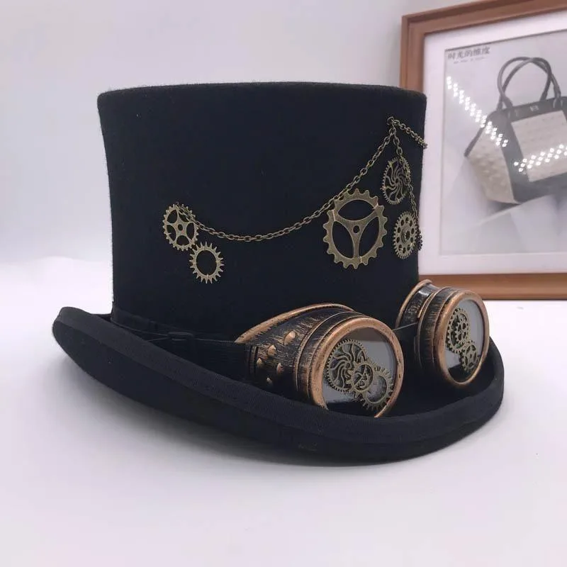 Vue 2 — Chapeau Steampunk Haut de Forme