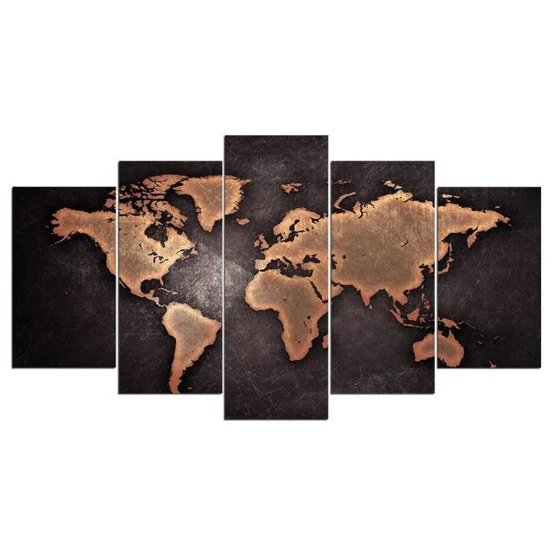 Vue 2 — Tableau 5 parties Carte du Monde