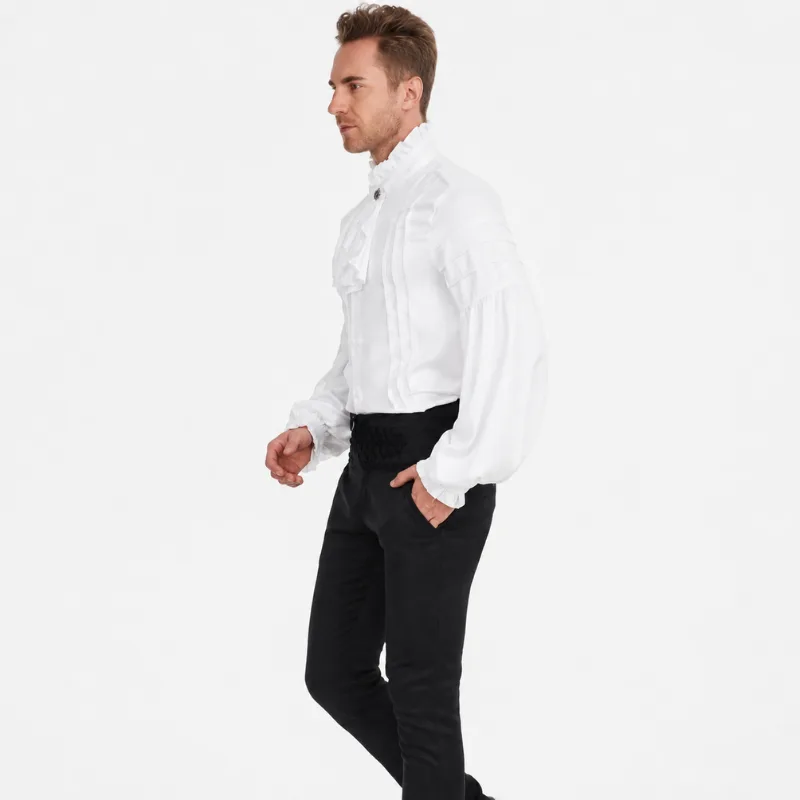 Vue 5 — Chemise Steampunk Homme à Jabot