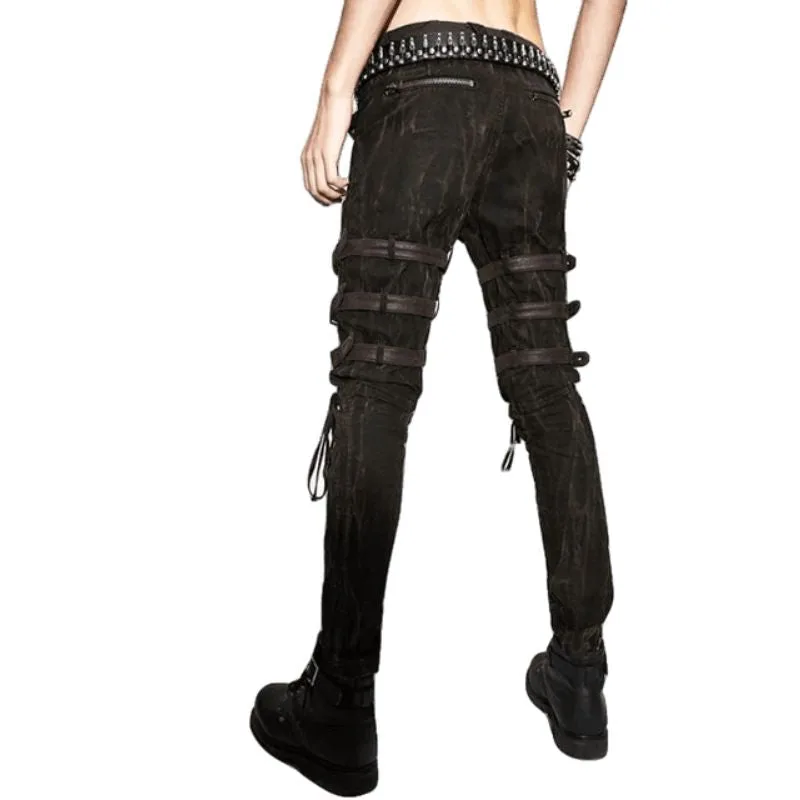 Vue 3 — Pantalon Punk Marron