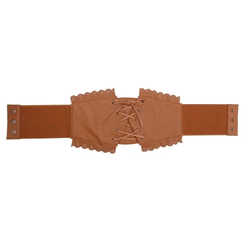 Vue 12 — Ceinture Serre Taille Steampunk en Simili PU