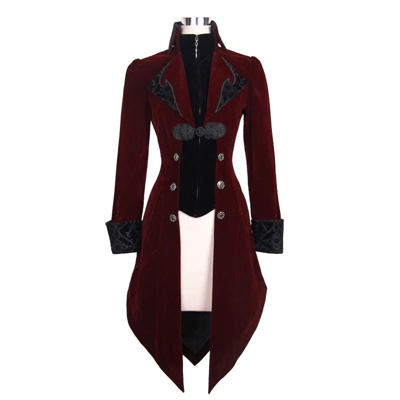 Vue 2 — Veste Steampunk Rouge