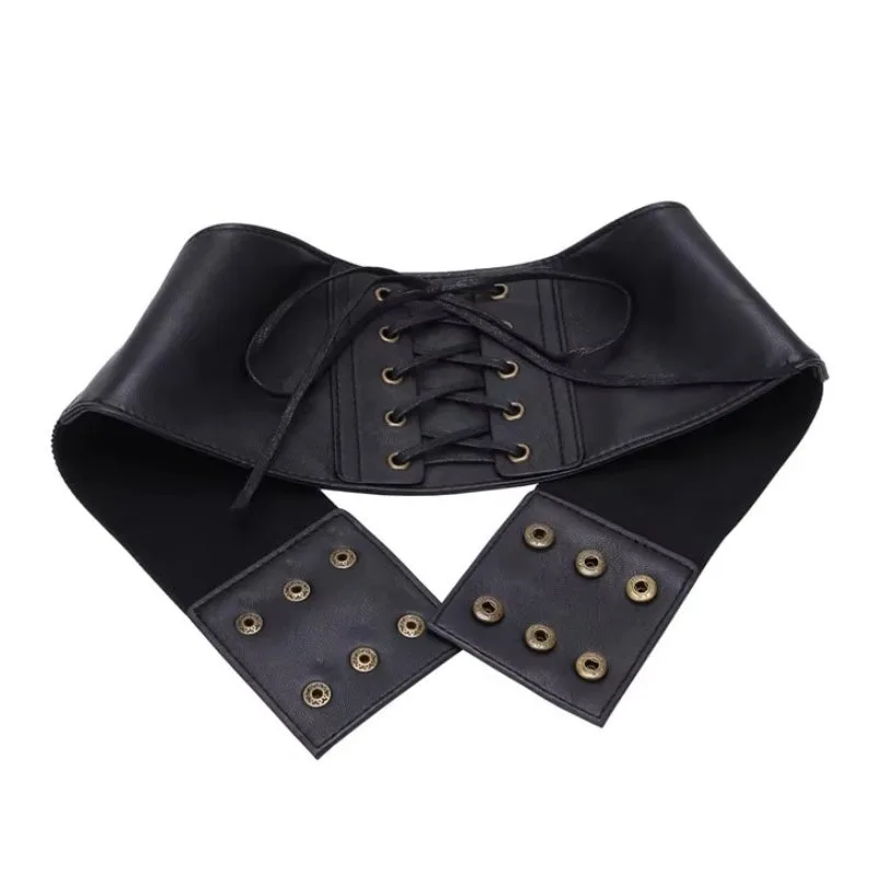 Vue 5 — Ceinture Serre Taille Steampunk en Simili PU
