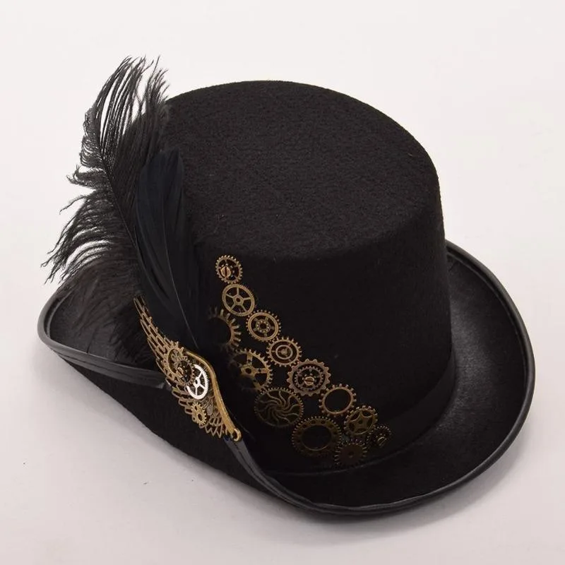 Vue 3 — Chapeau Victorien Avec Plume