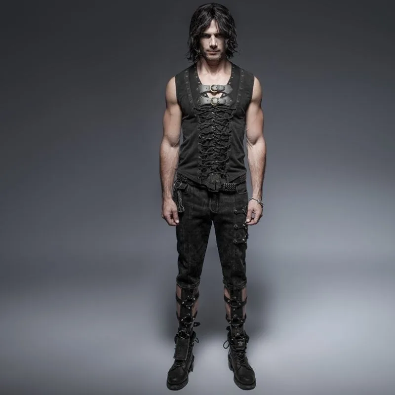 Vue 5 — Corset Steampunk Homme à Lacets