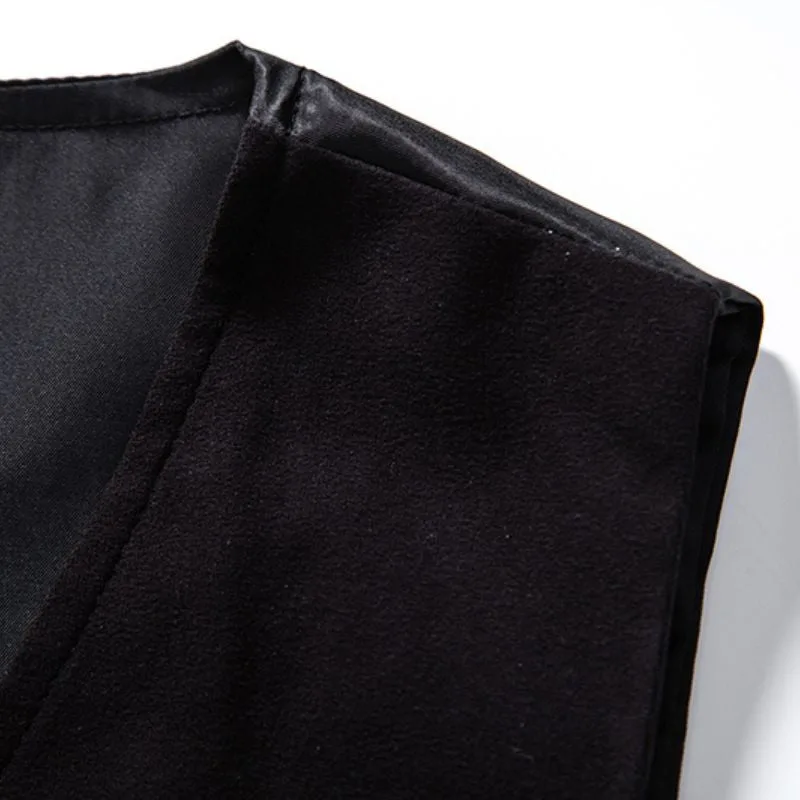 Vue 3 — Gilet de Costume Rétro Noir
