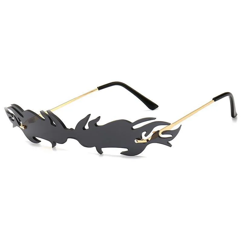 Vue 1 — Lunettes de Soleil Steampunk Feu Vintage