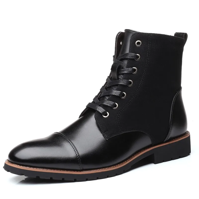 Bottines Noires à Lacets