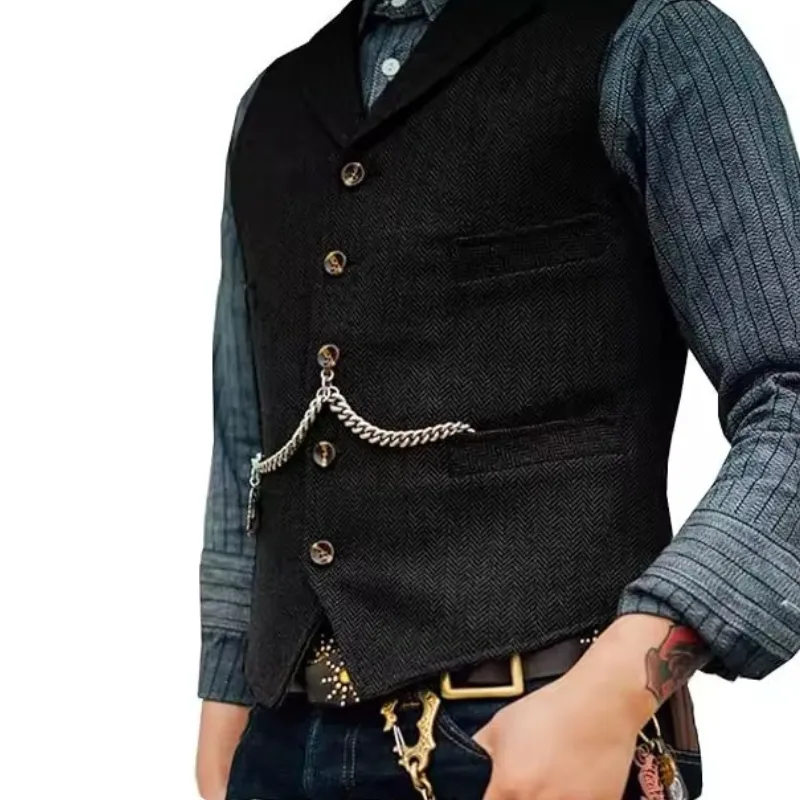 Vue 8 — Gilet Steampunk Homme Sans Manche