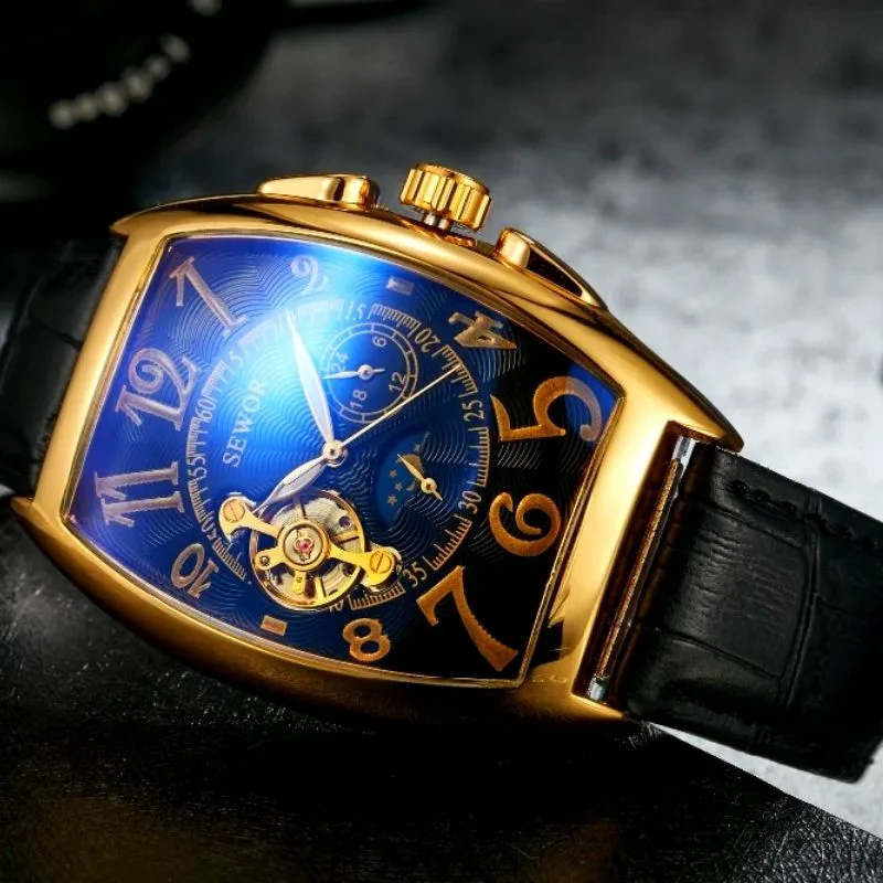 Vue 10 — Montre Rectangulaire Homme Vintage