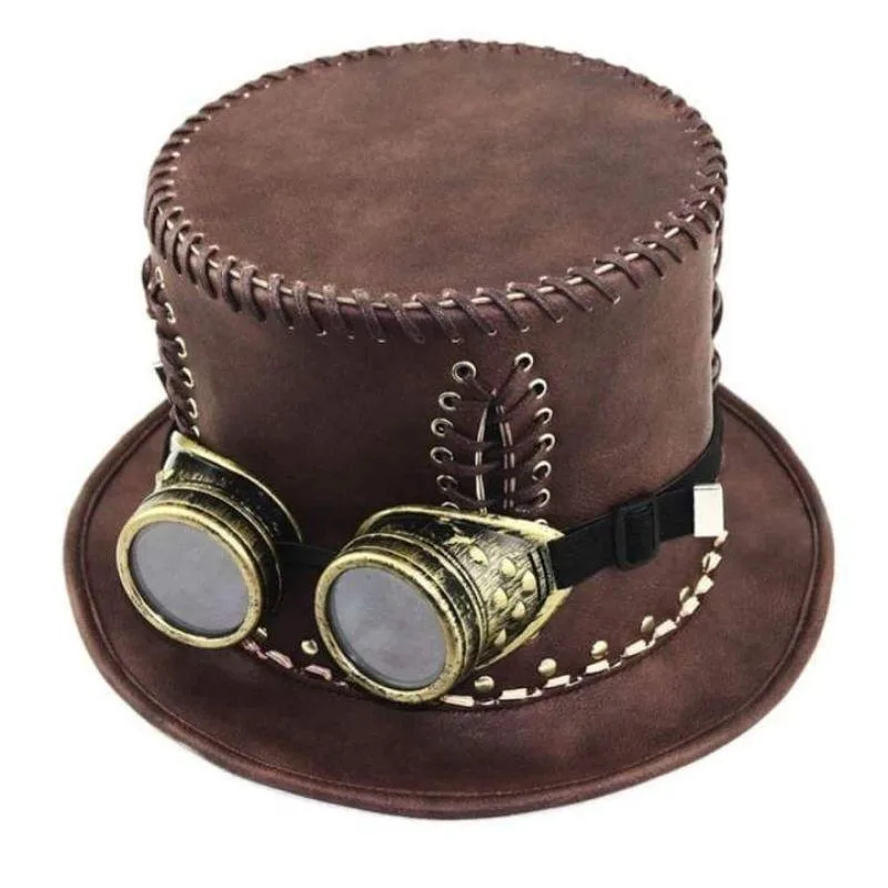Vue 5 — Chapeau Steampunk en PU