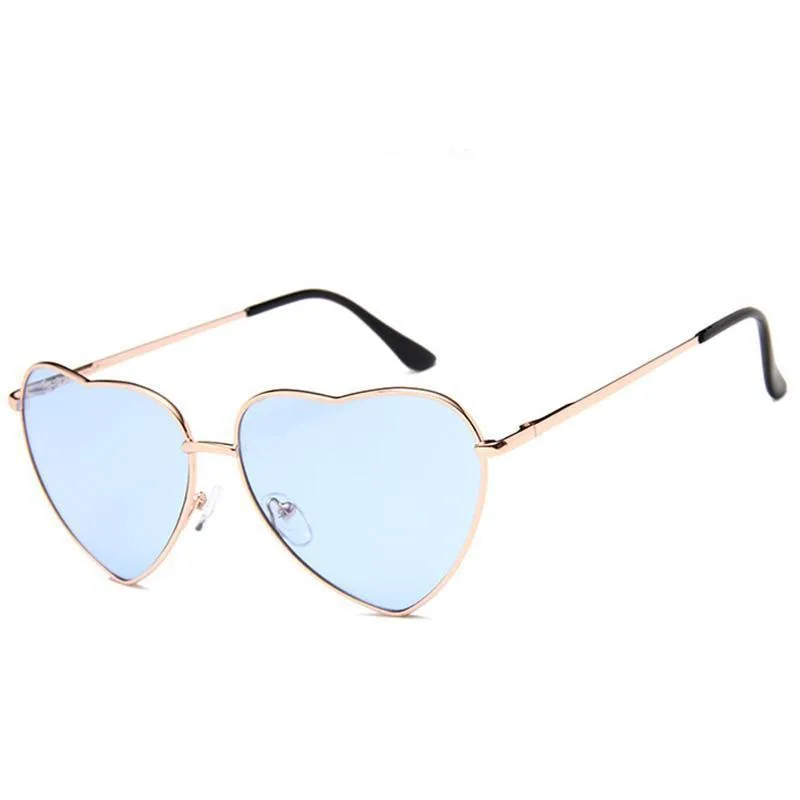 Lunettes de Soleil Cœur Bleues