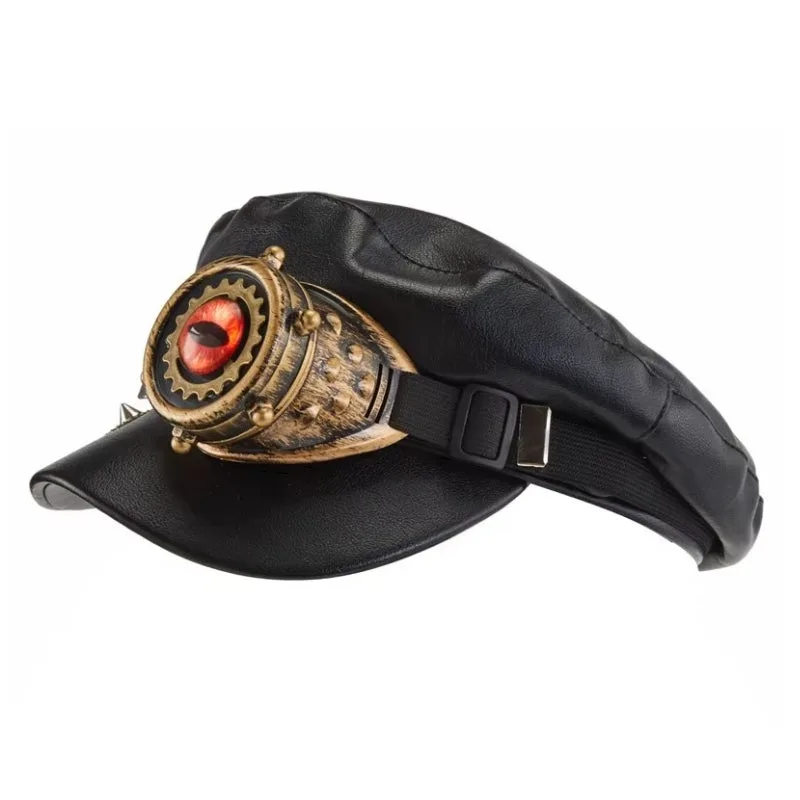 Vue 4 — Képi Chapeau Steampunk pour Homme