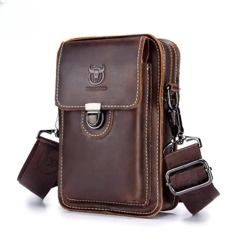 Vue 4 — Pochette Cuir Homme Bandoulière