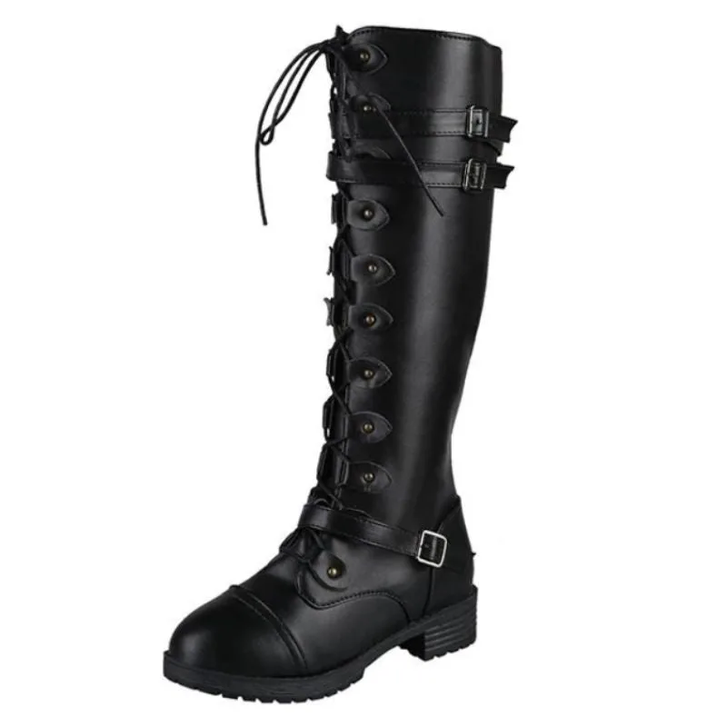 Bottes Steampunk Hautes Sans Talons