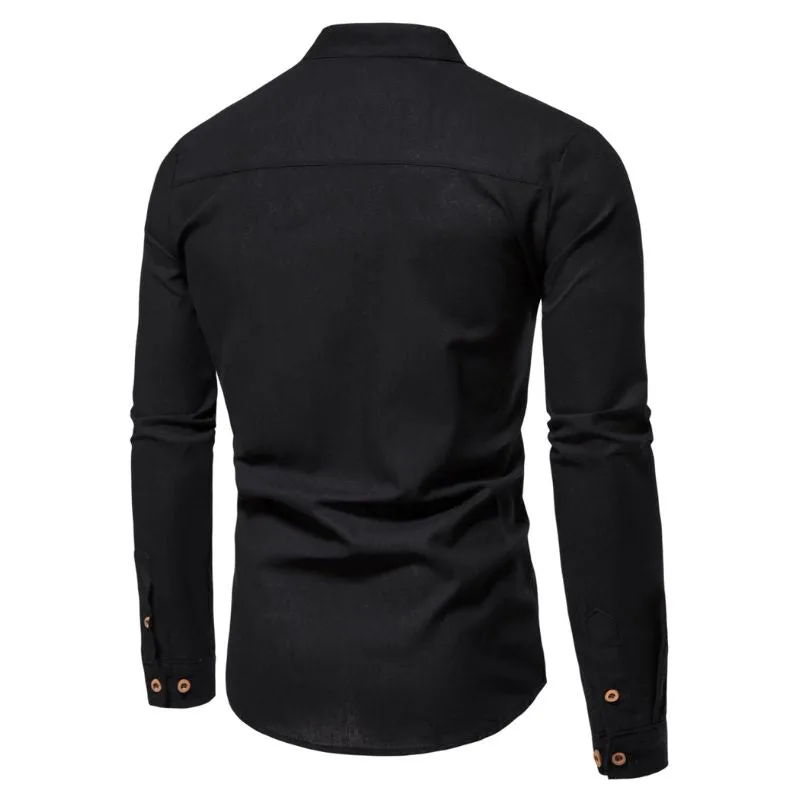 Vue 8 — Polo Manche Longue Col Mao
