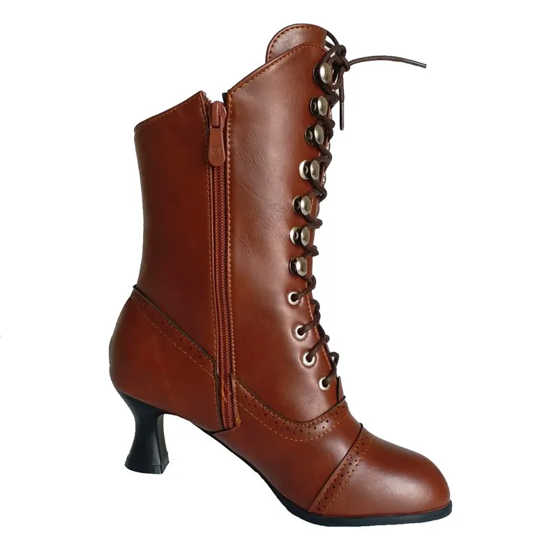 Vue 3 — Chaussures Victoriennes Marron