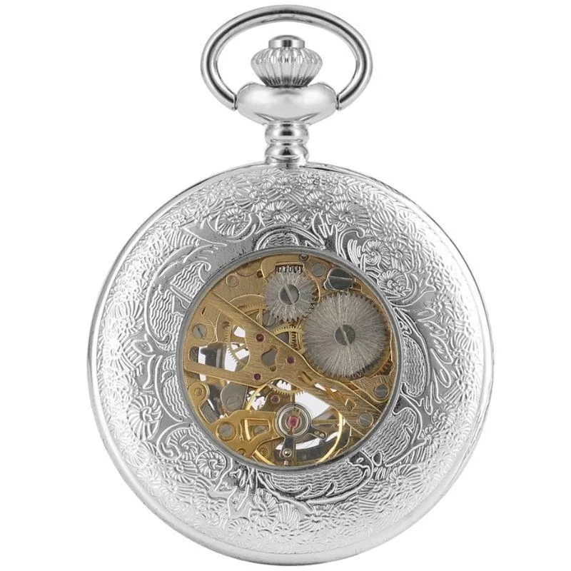 Vue 3 — Montre Gousset Ancienne en Acier (Coffret)