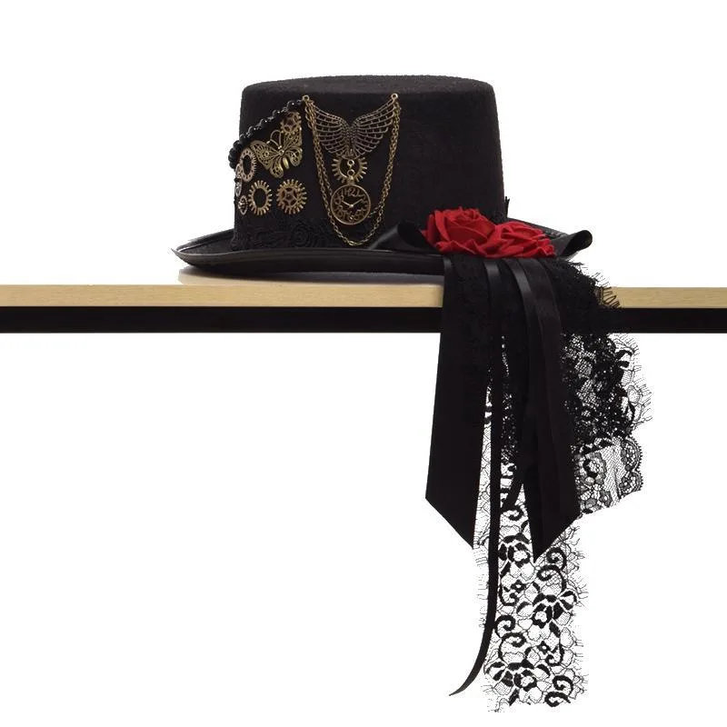 Vue 5 — Chapeau Steampunk Gothique