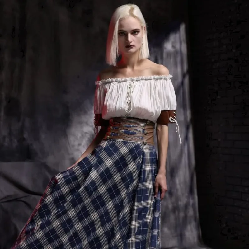 Vue 3 — Chemise Steampunk Epaules Dénudées
