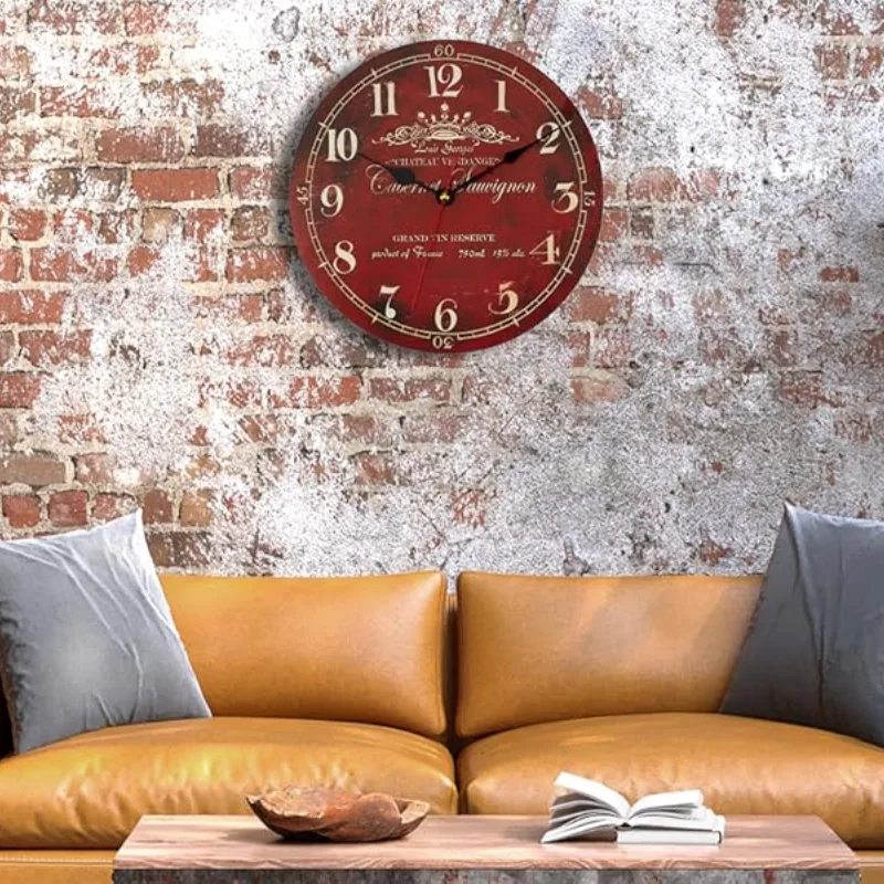 Vue 2 — Horloge Steampunk Vintage Rouge