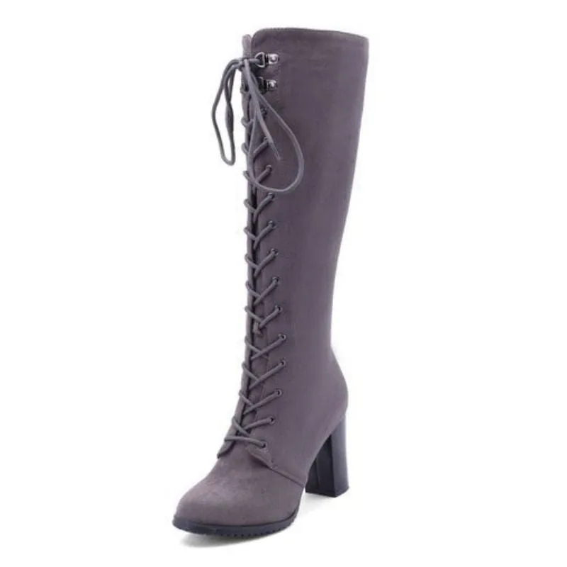 Vue 11 — Bottes Hautes à Lacets pour Femme