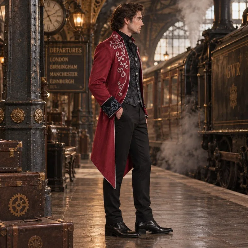 Vue 2 — Veste Steampunk Gothique Redingote