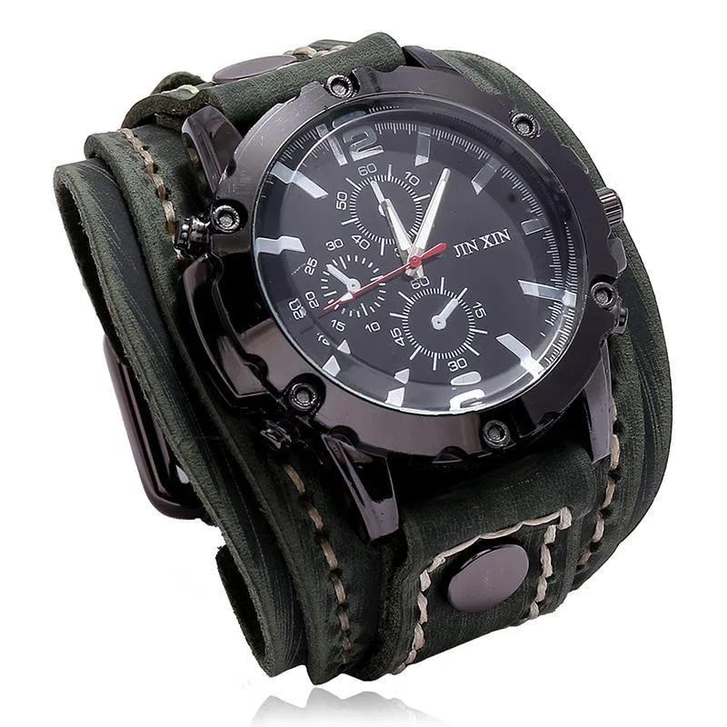 Vue 8 — Montre Bracelet de Force en Cuir