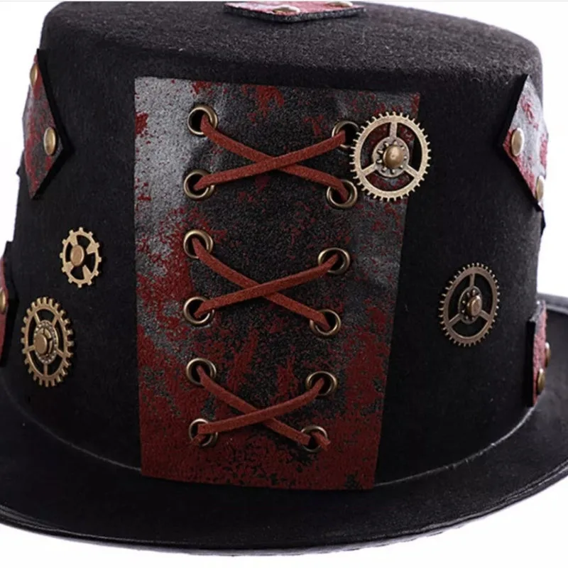 Vue 3 — Chapeau Steampunk au Style Ancien