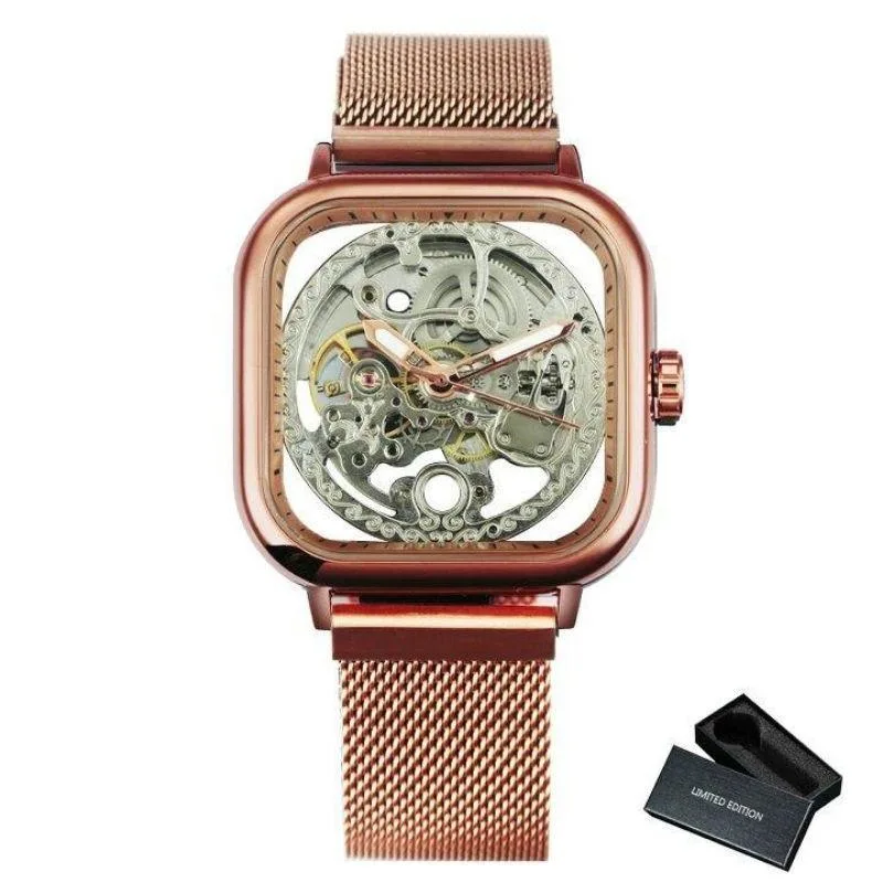 Vue 10 — Montre Steampunk Mécanisme Apparent