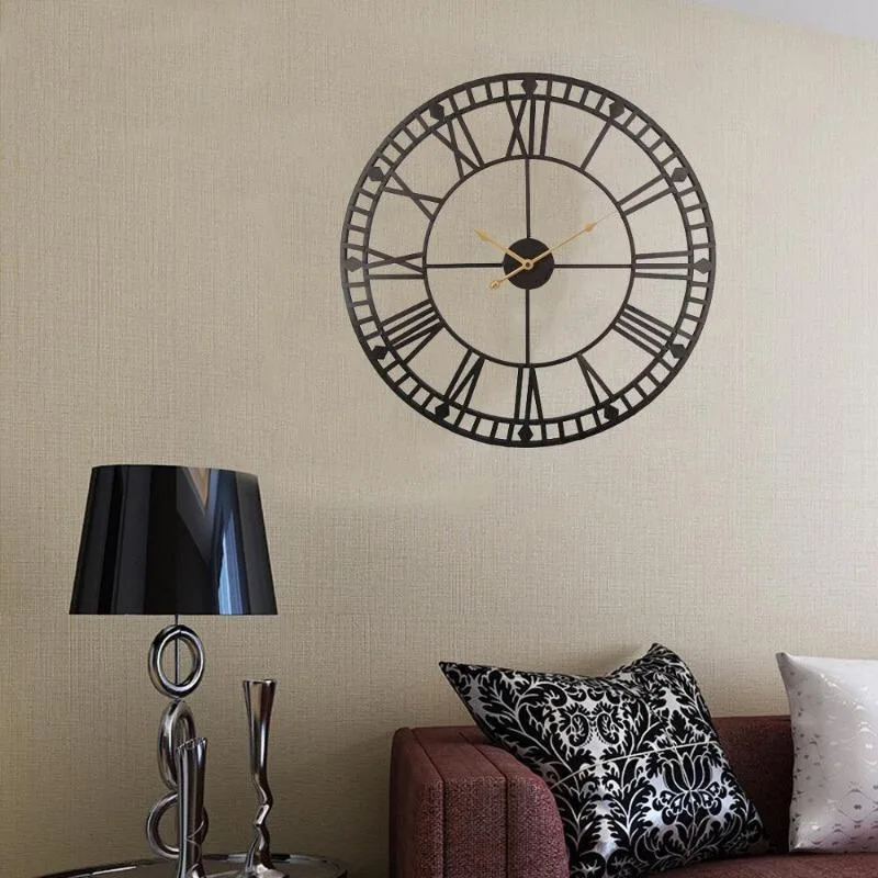 Vue 2 — Horloge Steampunk Vintage 60 cm