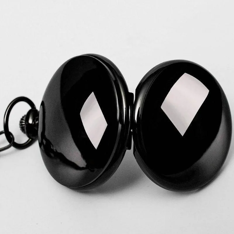Vue 2 — Montre à Gousset Noire Pour Homme
