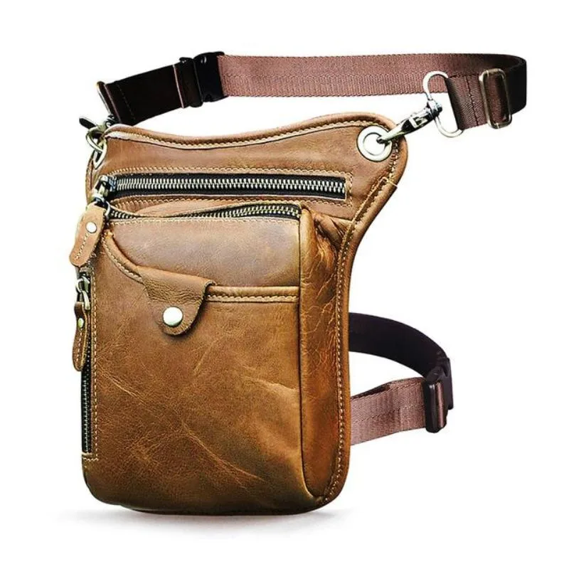 Vue 6 — Sacoche Bandoulière Homme Cuir Vintage
