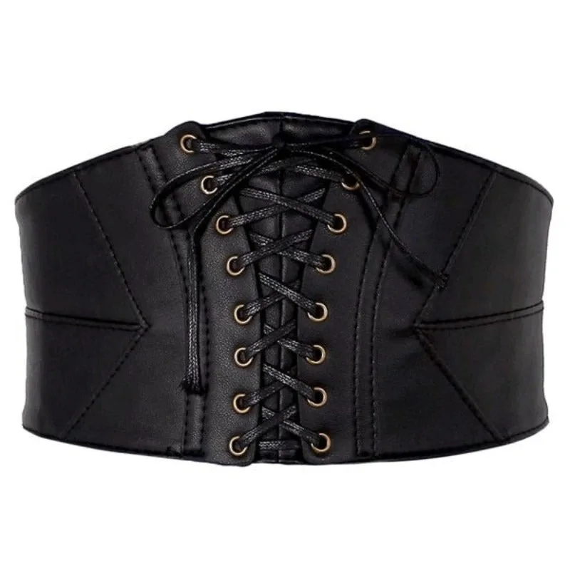 Vue 13 — Ceinture Serre Taille Steampunk en Simili PU