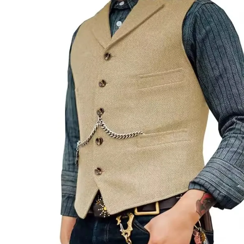 Vue 6 — Gilet Steampunk Homme Sans Manche