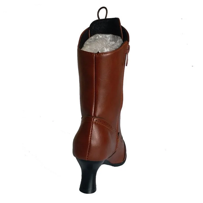 Vue 4 — Chaussures Victoriennes Marron