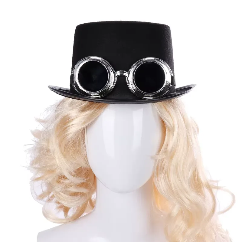 Vue 2 — Chapeau Steampunk Avec Lunettes de Soudure