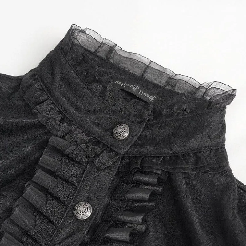Vue 4 — Chemise à Jabot Gothique Femme