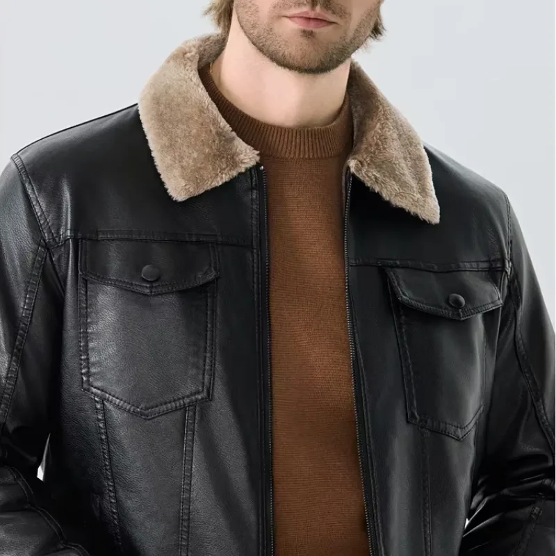 Vue 6 — Veste Aviateur Col Fourrure Homme