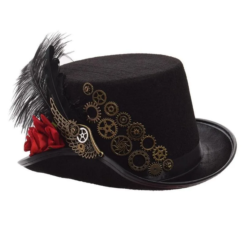 Chapeau Victorien Avec Plume