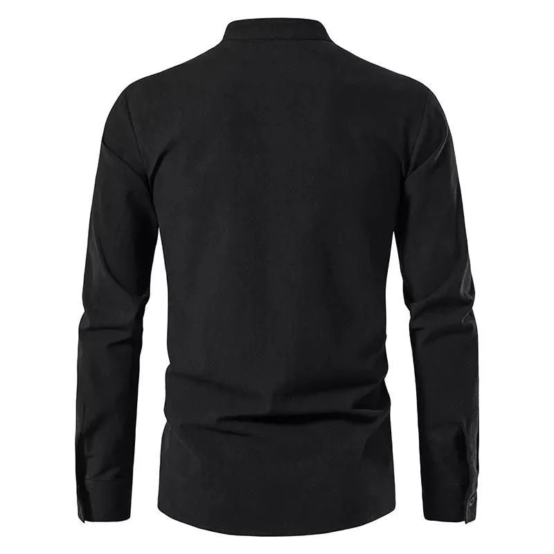 Vue 3 — Chemise Col à Lacet Homme