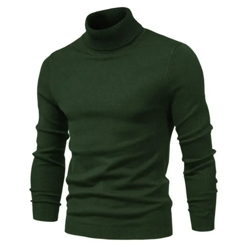 Vue 2 — Pull Col Roulé Homme Slim