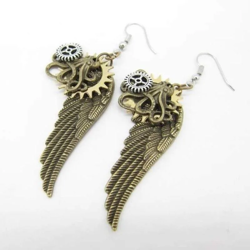 Vue 4 — Boucles d'Oreilles Ailes d'Ange Vintage