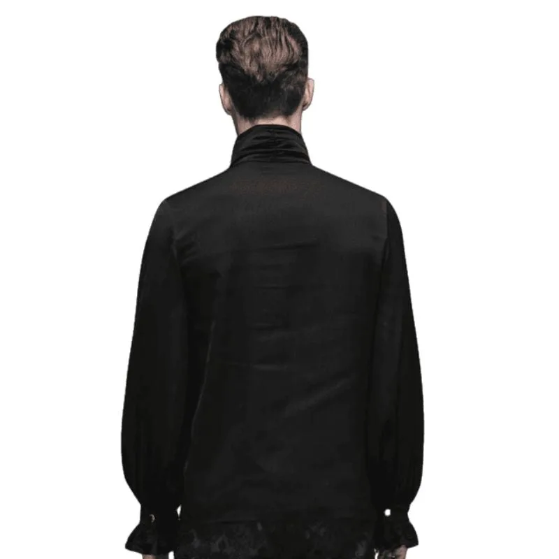 Vue 3 — Chemise à Jabot Noire Homme