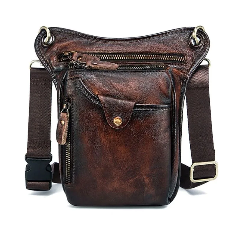 Vue 7 — Sacoche Bandoulière Homme Cuir Vintage