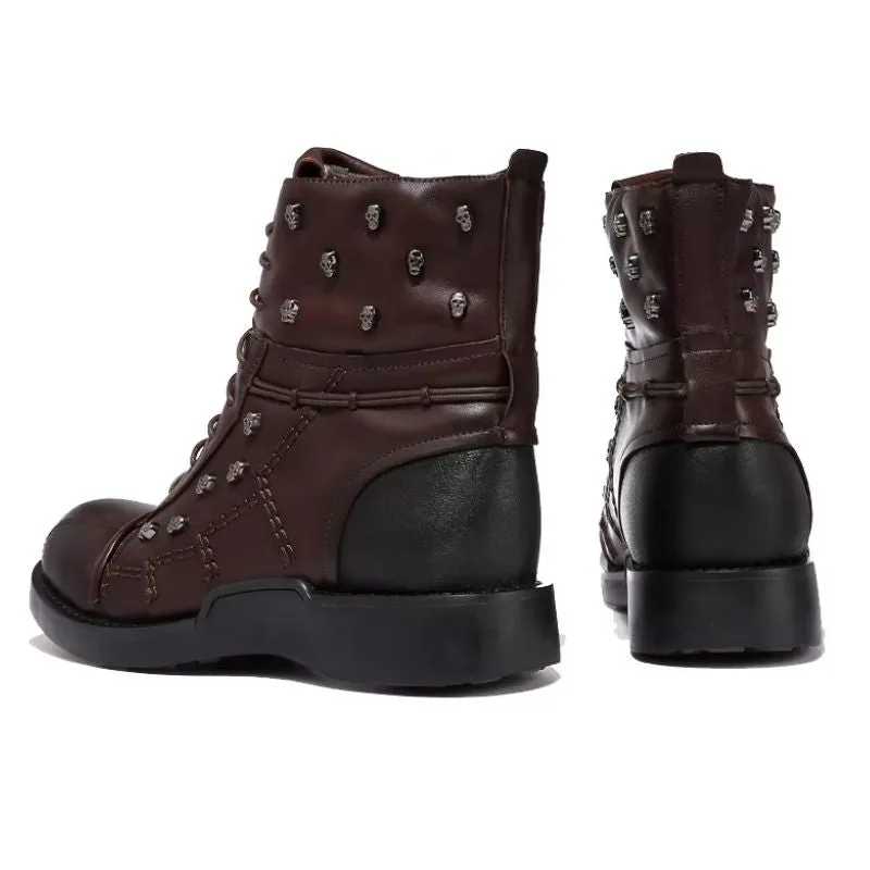 Vue 5 — Bottines Moto Marron