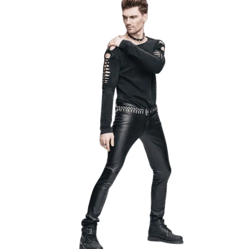 Vue 5 — Pantalon Simili Homme Rock