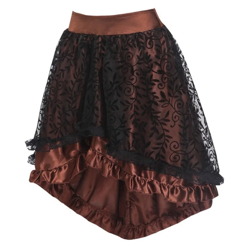Vue 3 — Jupe Courte Marron Steampunk