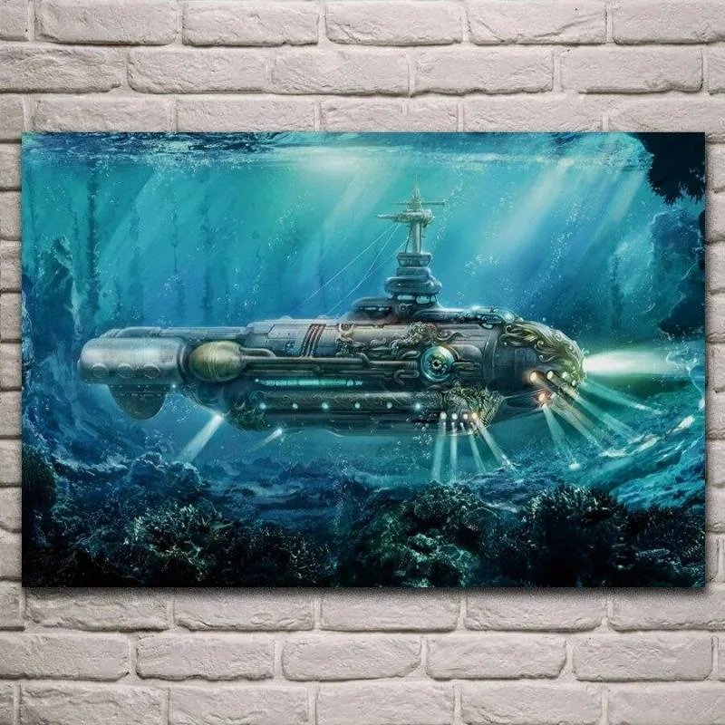 Vue 2 — Tableau Steampunk Sous Marin