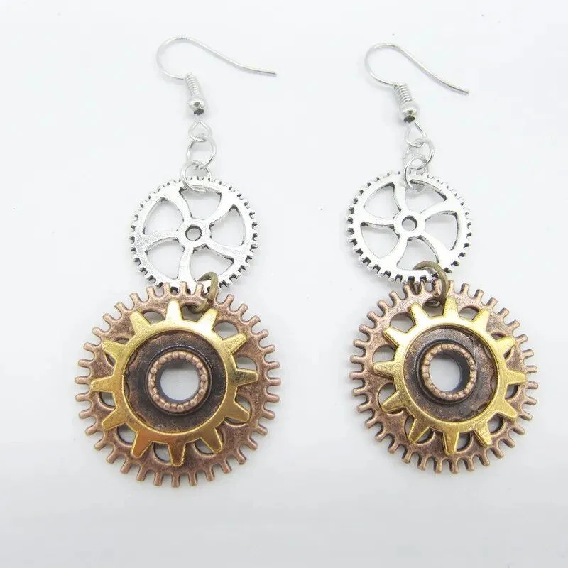 Vue 43 — Boucles d'Oreilles Pendantes Steampunk